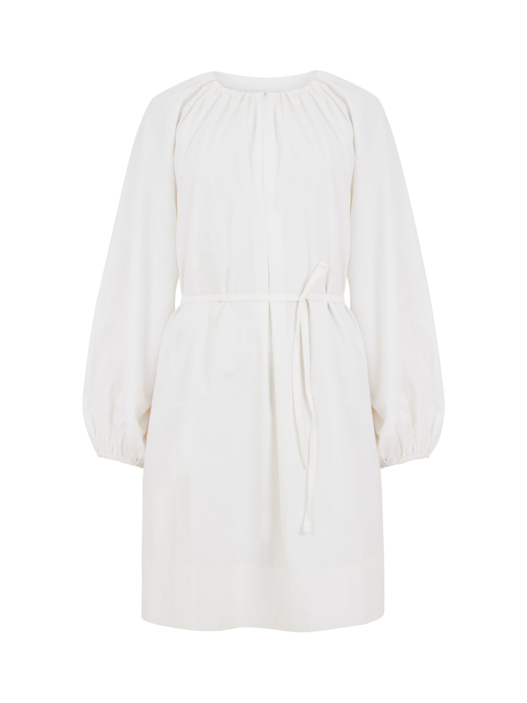 French Connection Alora Puff Sleeve Mini Dress, Linen White, XS