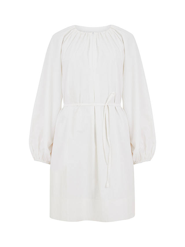 French Connection Alora Puff Sleeve Mini Dress, Linen White         