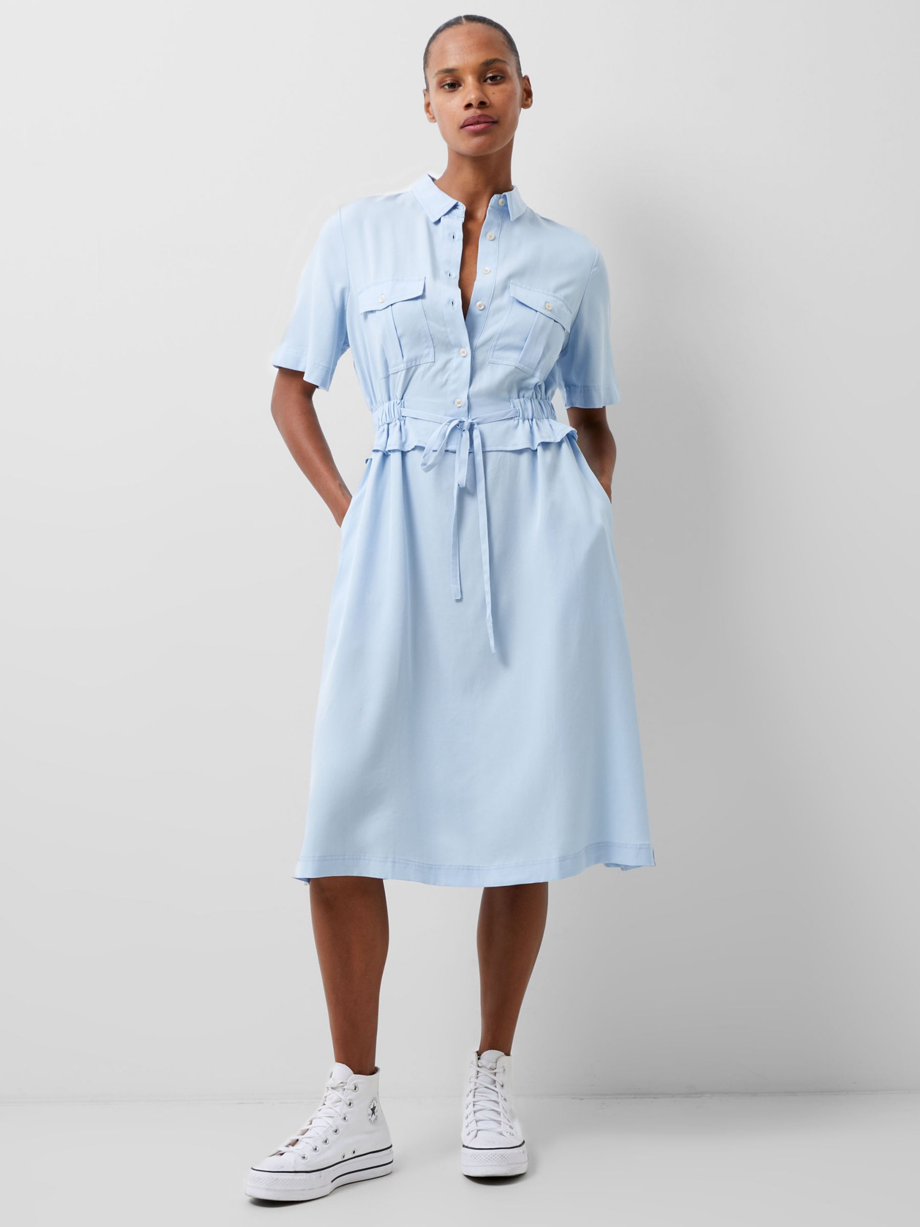 French Connection Arielle Shirt Dress, Cashmere Blue