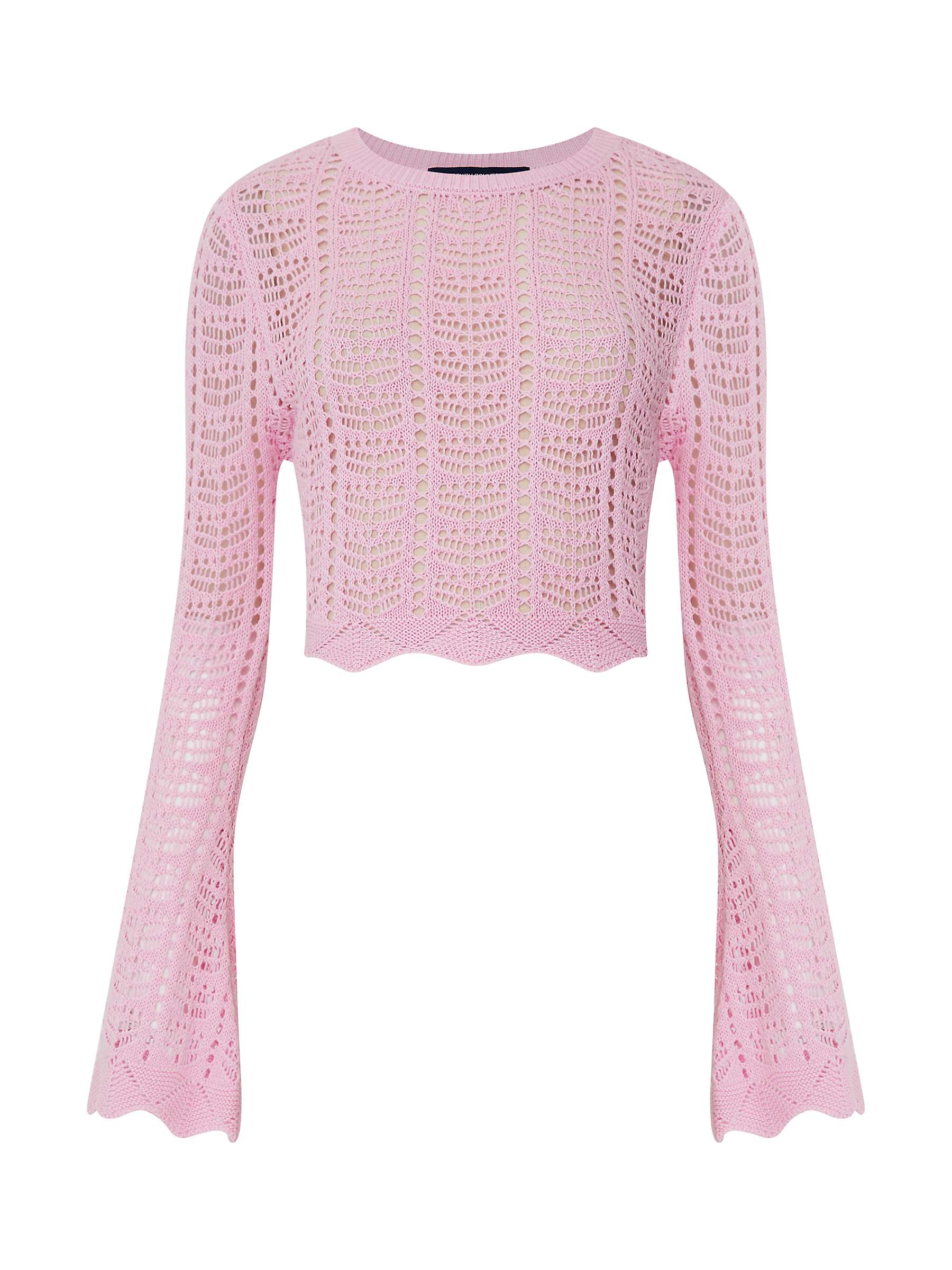Buy French Connection Nolan Crochet Jumper, Strawberry Shake Online at johnlewis.com