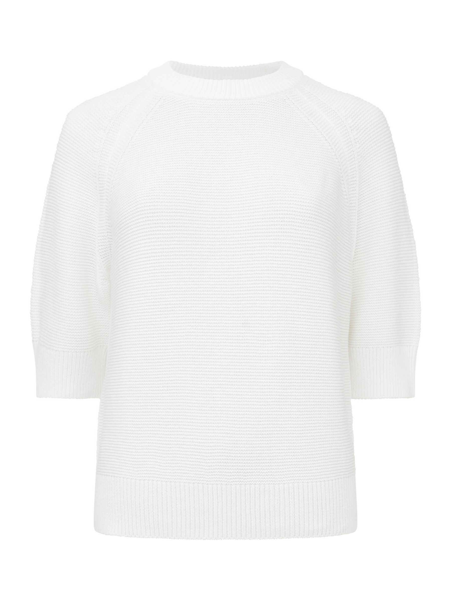 French Connection Lily Mozart Elbow Sleeve Jumper, Summer White at John ...