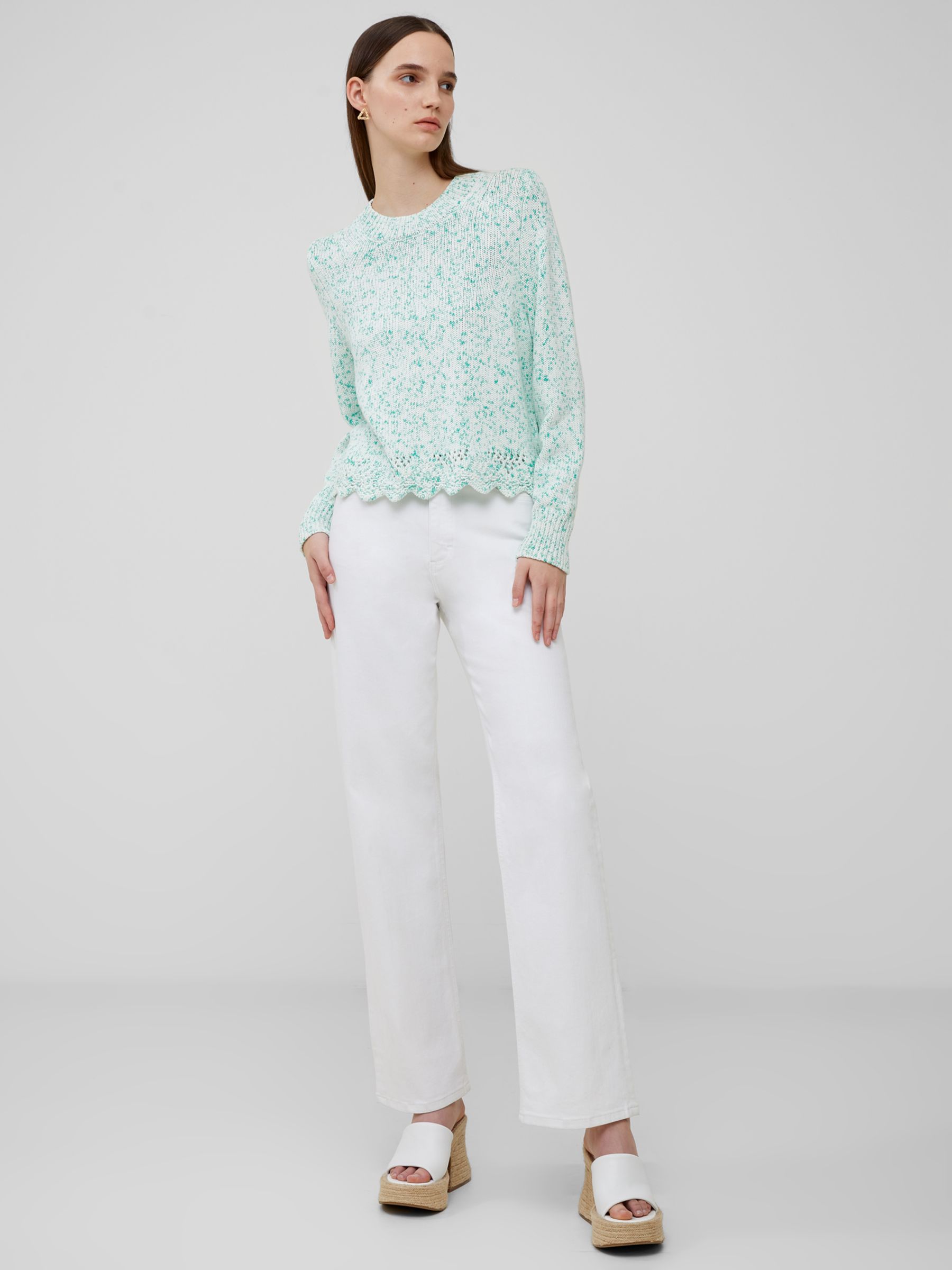 French Connection Nevanna Scallop Hem Jumper, Jelly Bean, M