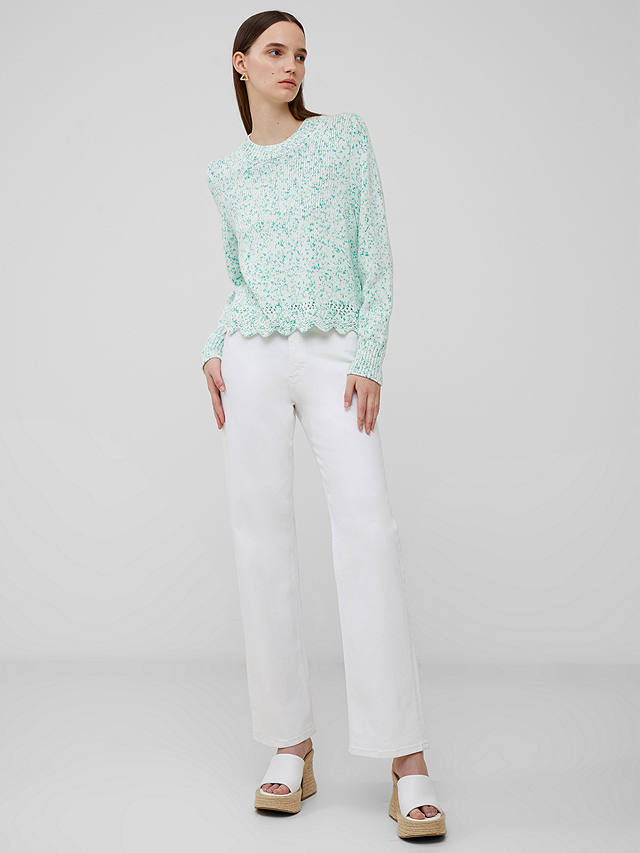 French Connection Nevanna Scallop Hem Jumper, Jelly Bean