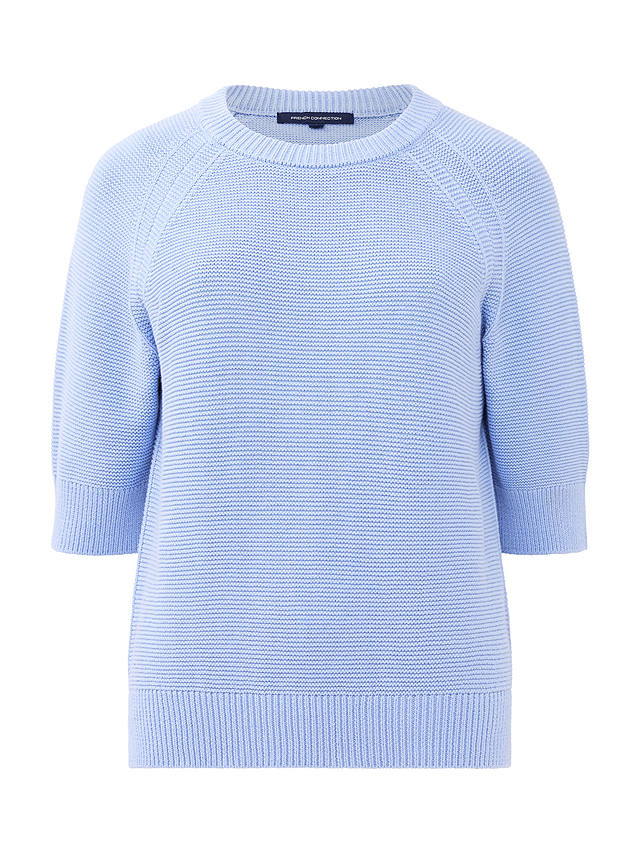 French Connection Lily Mozart Cotton Jumper, Bluebell            