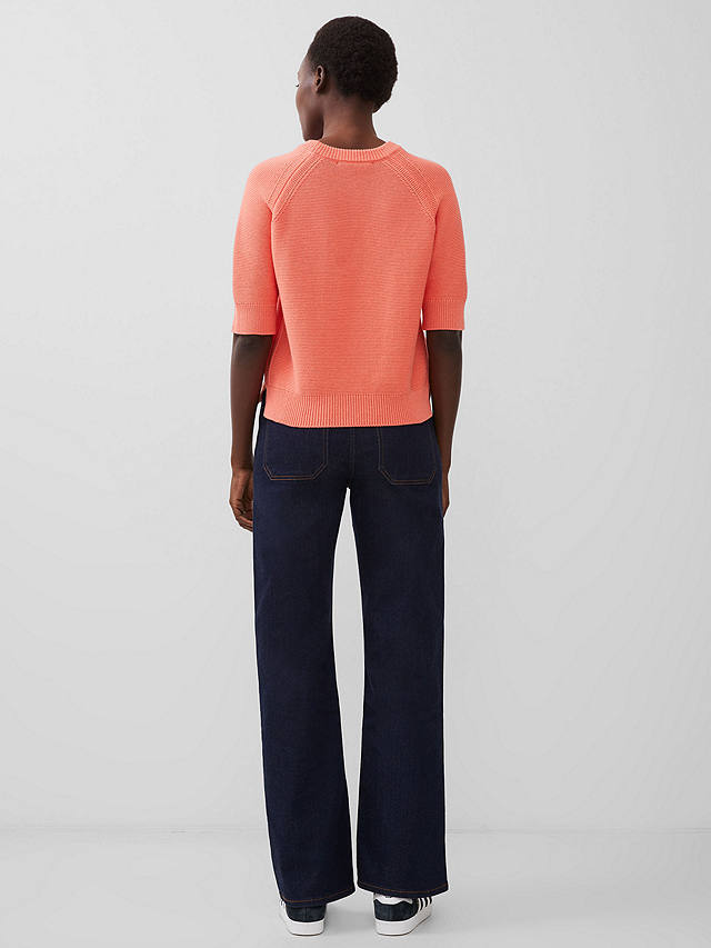 French Connection Lily Mozart Cotton Jumper, Coral               