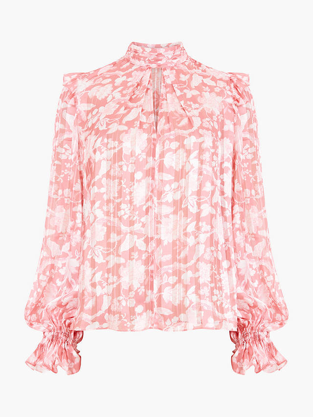 French Connection Cynthia Fauna Blouse, Pink Blossom        