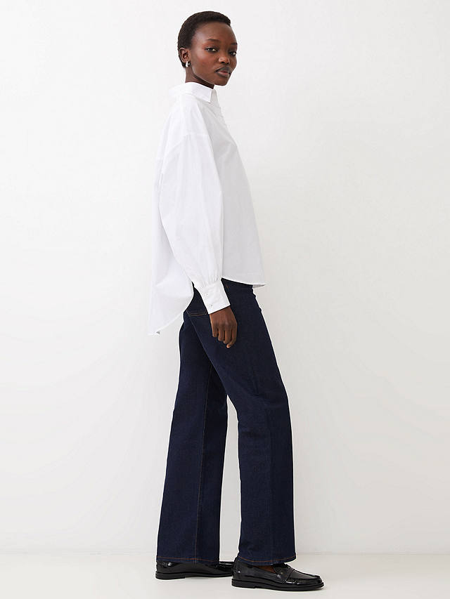 French Connection Agnes Lyocell Blend Shirt, Linen White