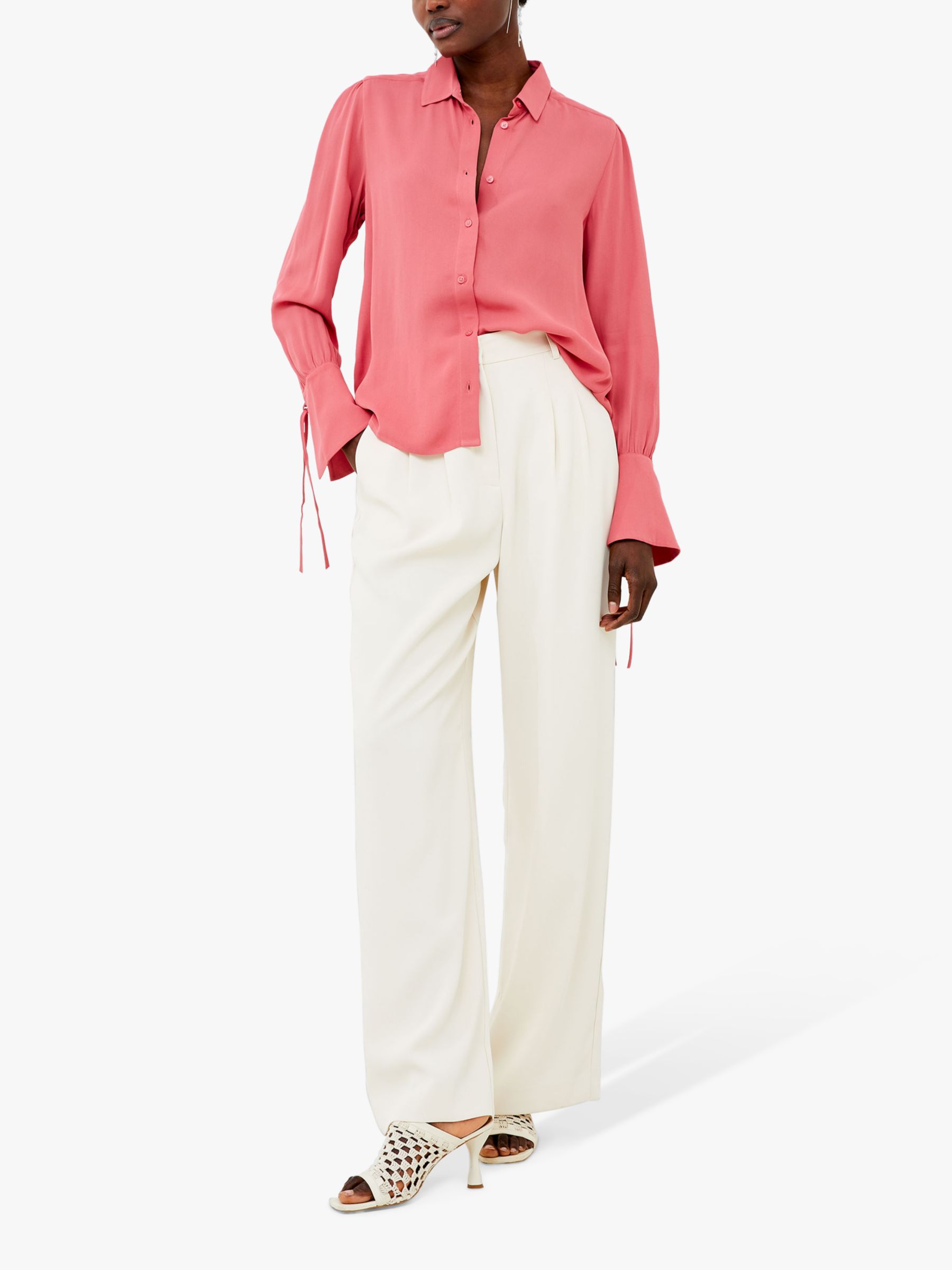 French Connection Cecile Crepe Shirt, Rose Kiss at John Lewis & Partners