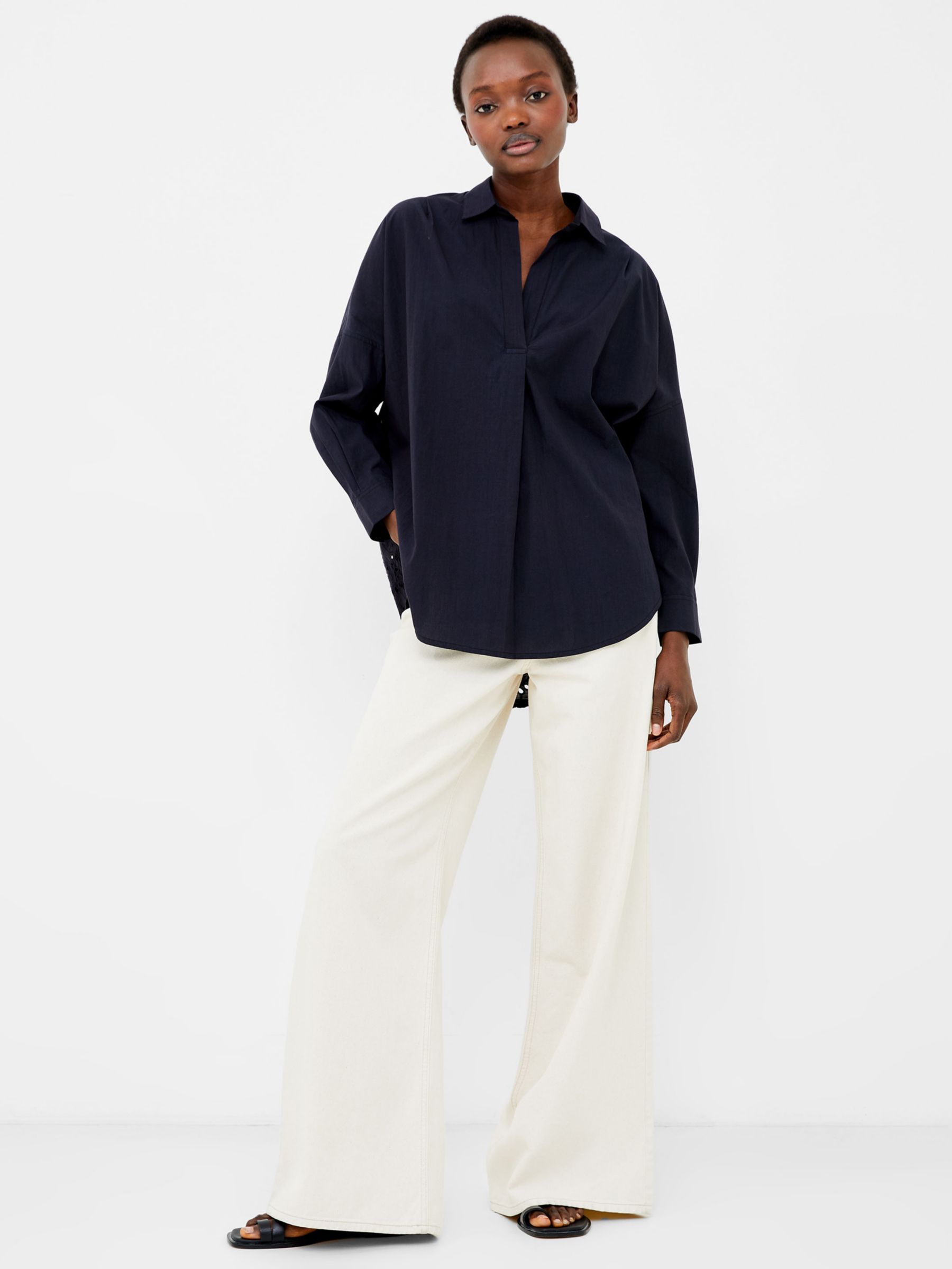 Buy French Connection Appelona Broderie Anglaise Back Shirt Online at johnlewis.com
