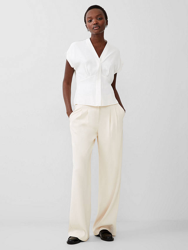 French Connection Carmen Crepe Blouse, Summer White        