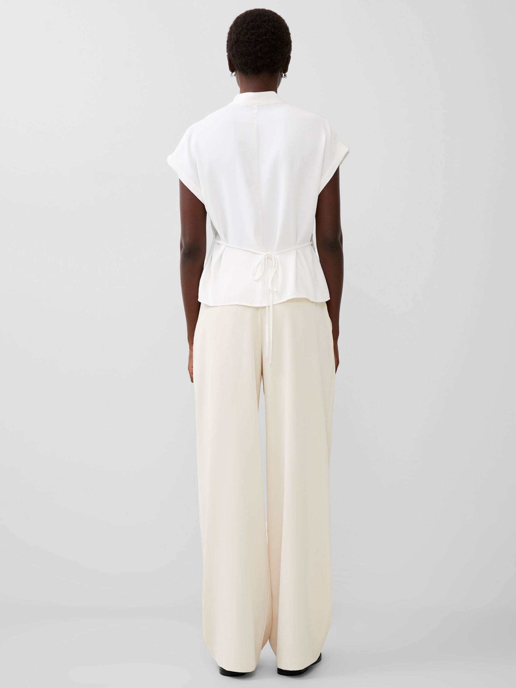 French Connection Carmen Crepe Blouse, Summer White at John Lewis ...