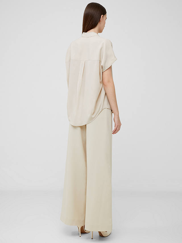 French Connection Crepe Sleeveless Popover Top, Silver Lining