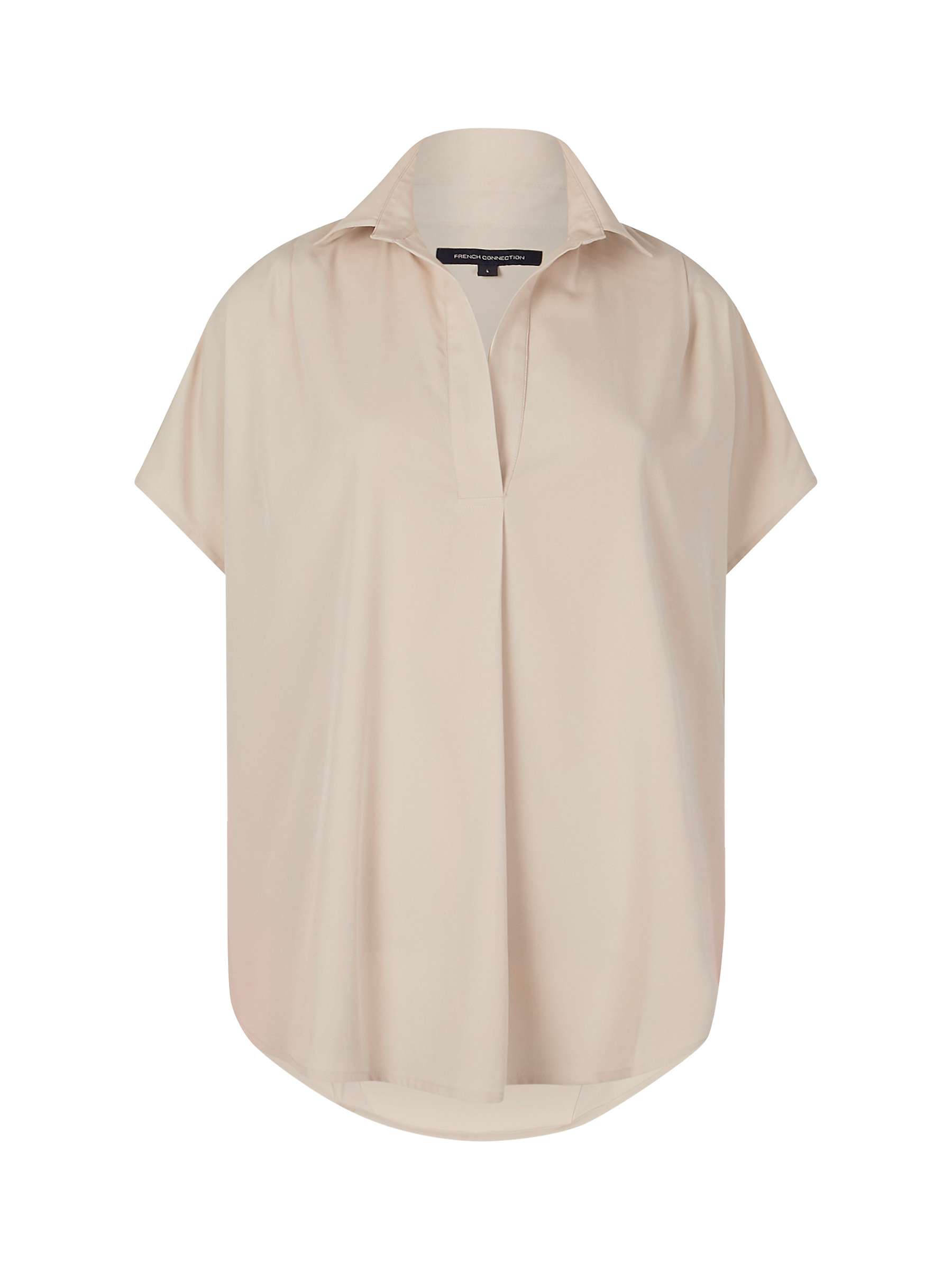 Buy French Connection Crepe Sleeveless Popover Top, Silver Lining Online at johnlewis.com