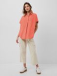 French Connection Cele Rhodes Poplin Shirt, Coral