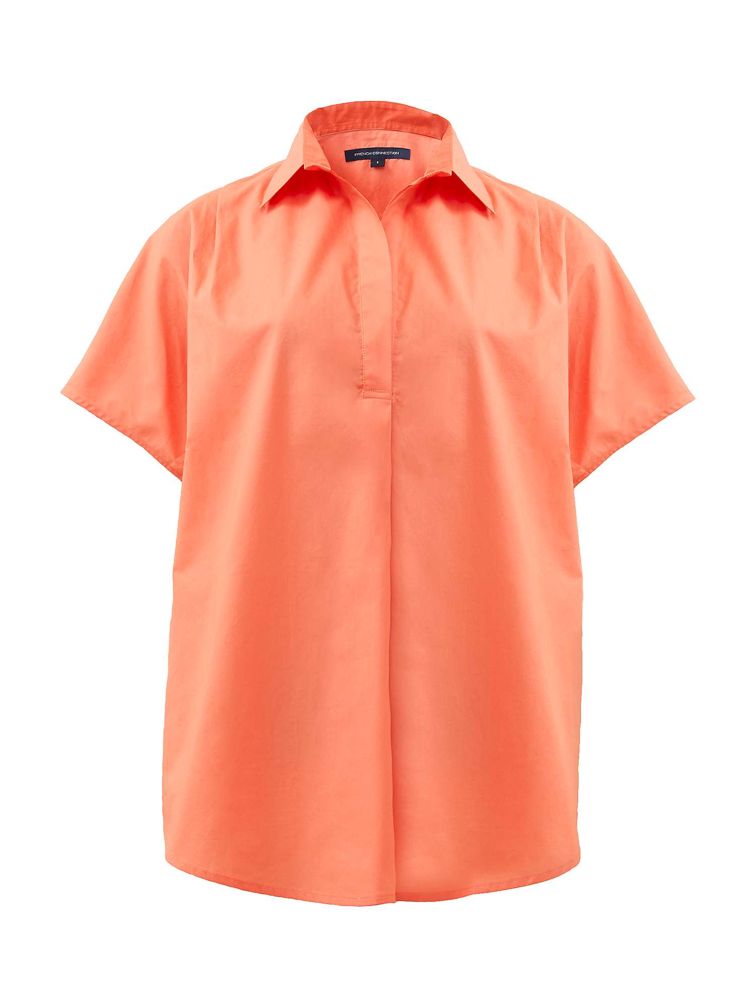 Buy French Connection Cele Rhodes Poplin Shirt, Coral Online at johnlewis.com