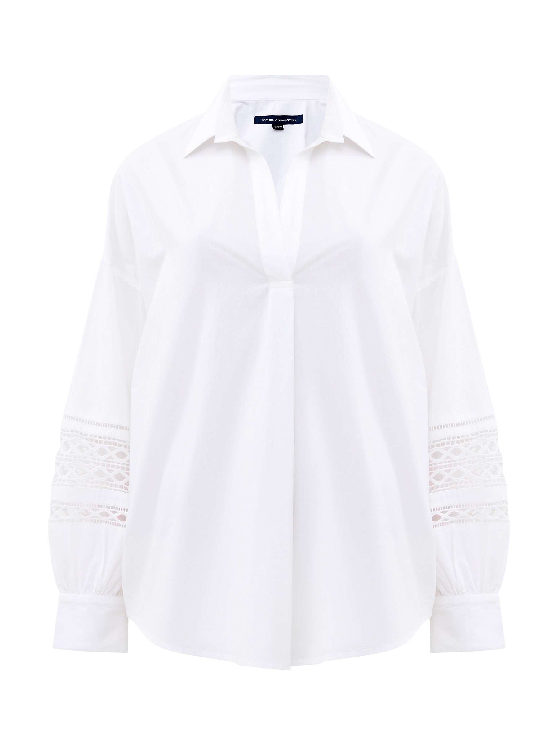 Buy French Connection Rhodes Emboroidered Sleeve Shirt Online at johnlewis.com