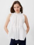 French Connection Emily Frill Top, White