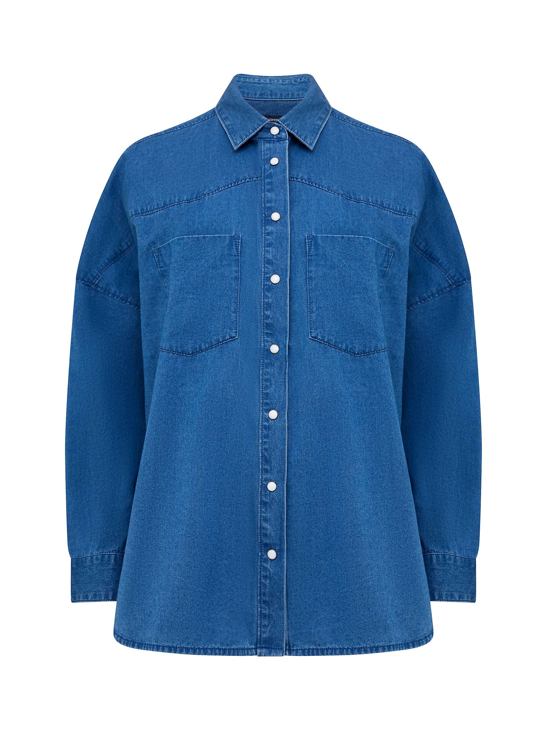 Buy French Connection Zaves Chambray Shirt, Light Vintage Online at johnlewis.com