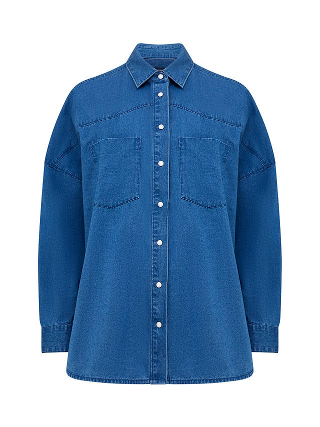 French Connection Zaves Chambray Shirt, Light Vintage