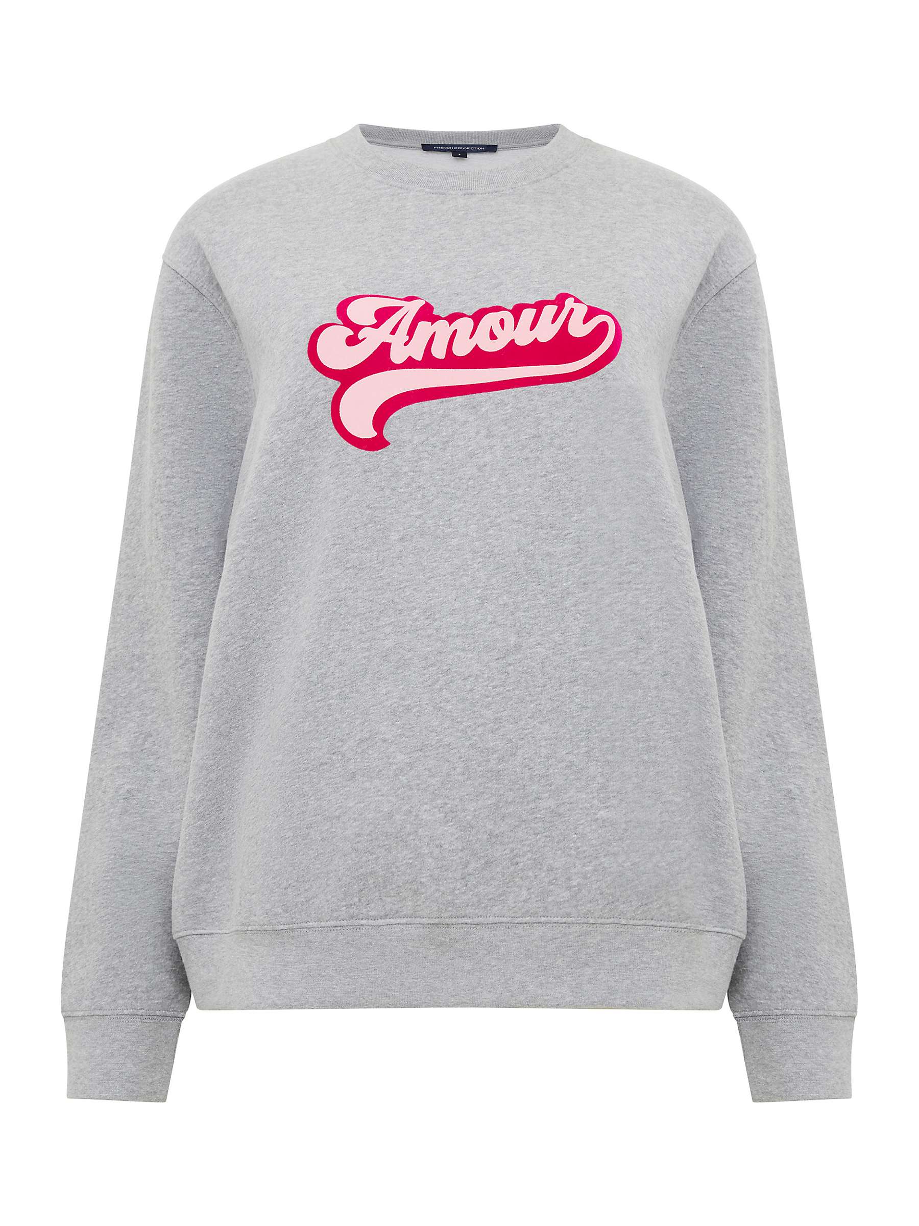 Buy French Connection Amour Graphic Sweatshirt, Light Grey Melange Online at johnlewis.com