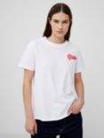 French Connection Amour Graphic T-shirt, Linen White, Linen White