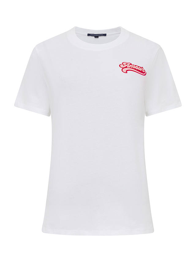 French Connection Amour Graphic T-shirt, Linen White
