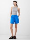 French Connection Alora Textured Shorts, Blue Sea Star