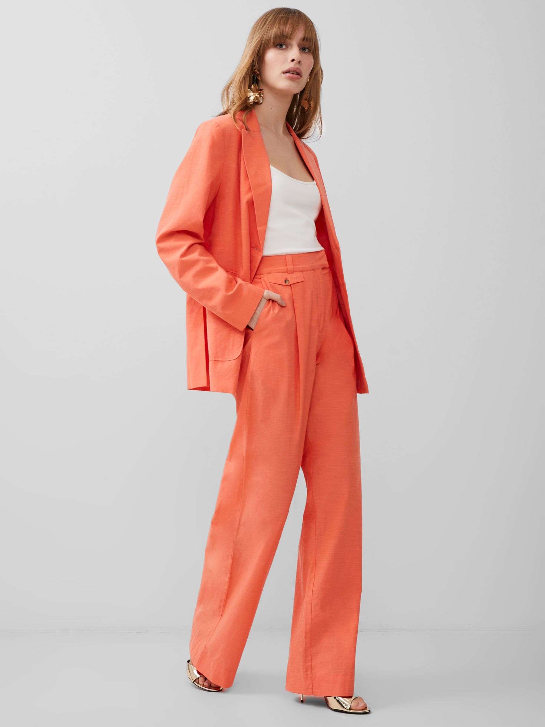 French Connection Alania City Trousers, Coral, 6