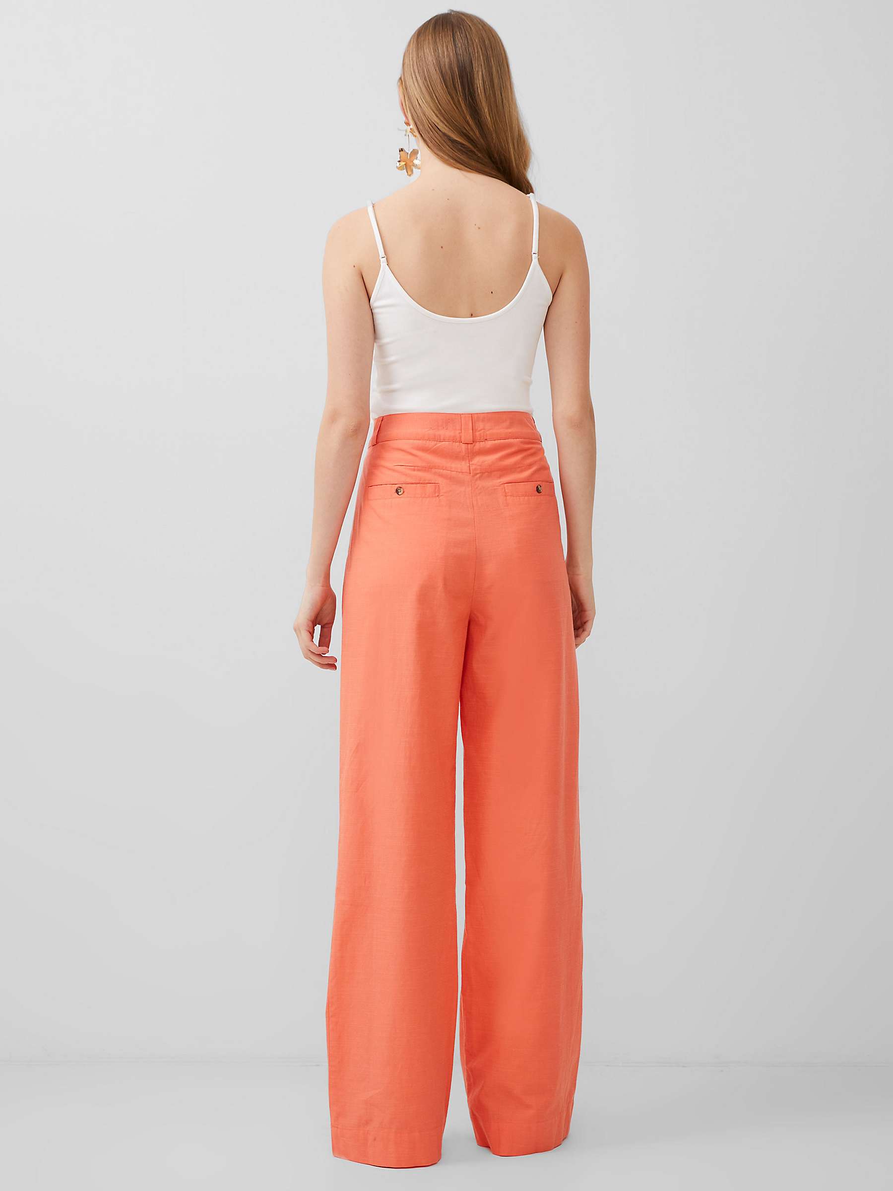 Buy French Connection Alania City Trousers, Coral Online at johnlewis.com
