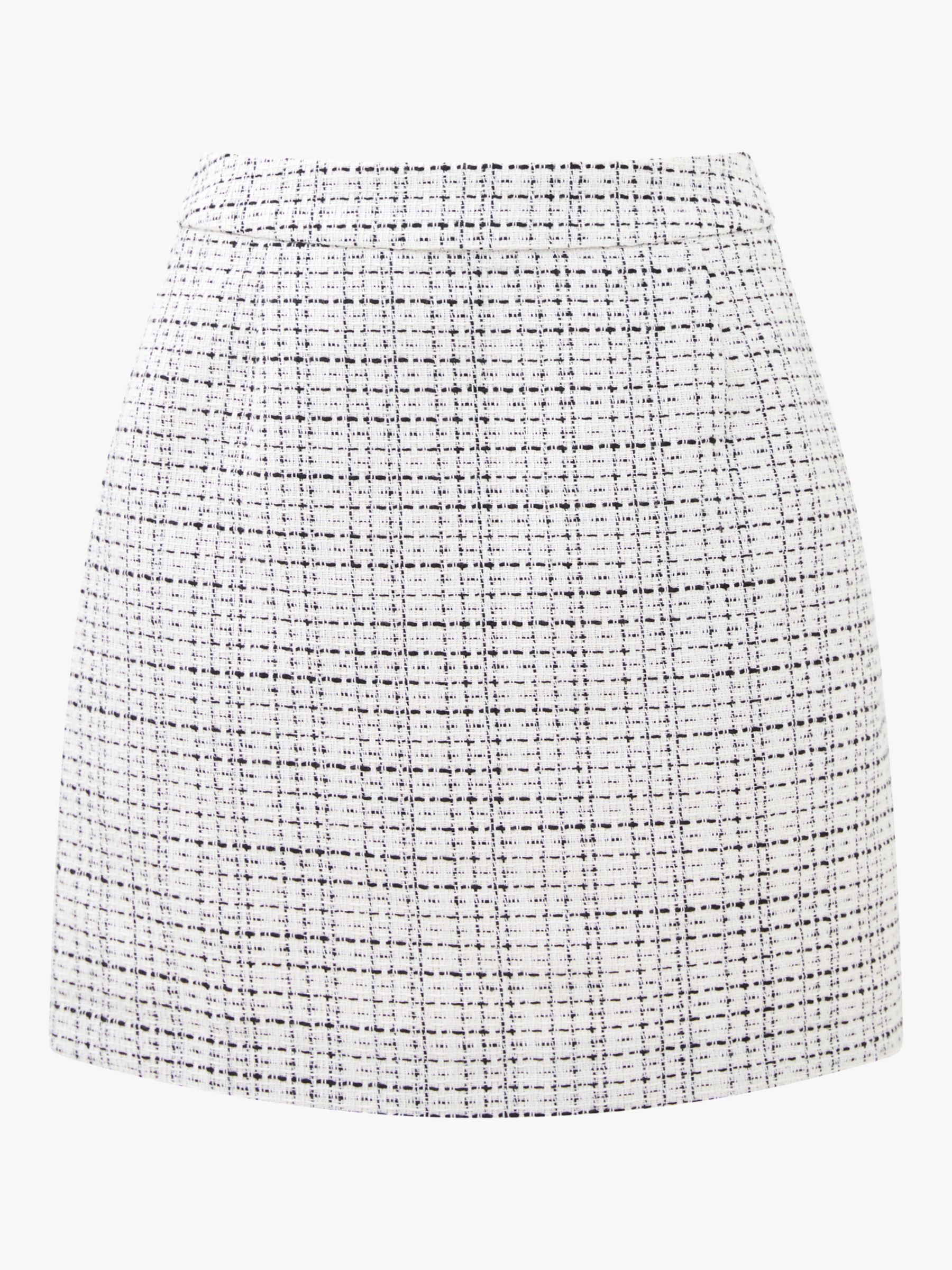 Buy French Connection Effie Boucle Mini Skirt, Cream/Black Online at johnlewis.com