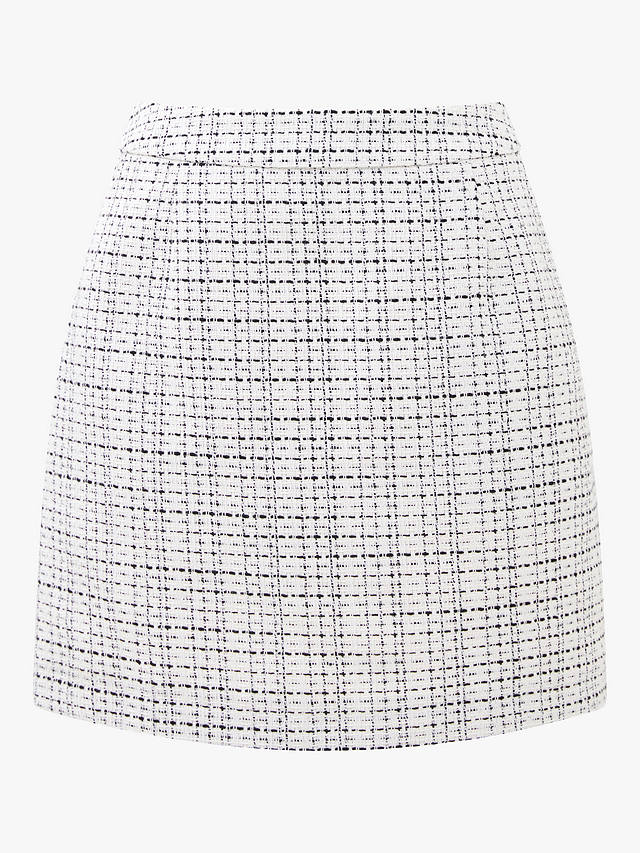 French Connection Effie Boucle Mini Skirt, Cream/Black
