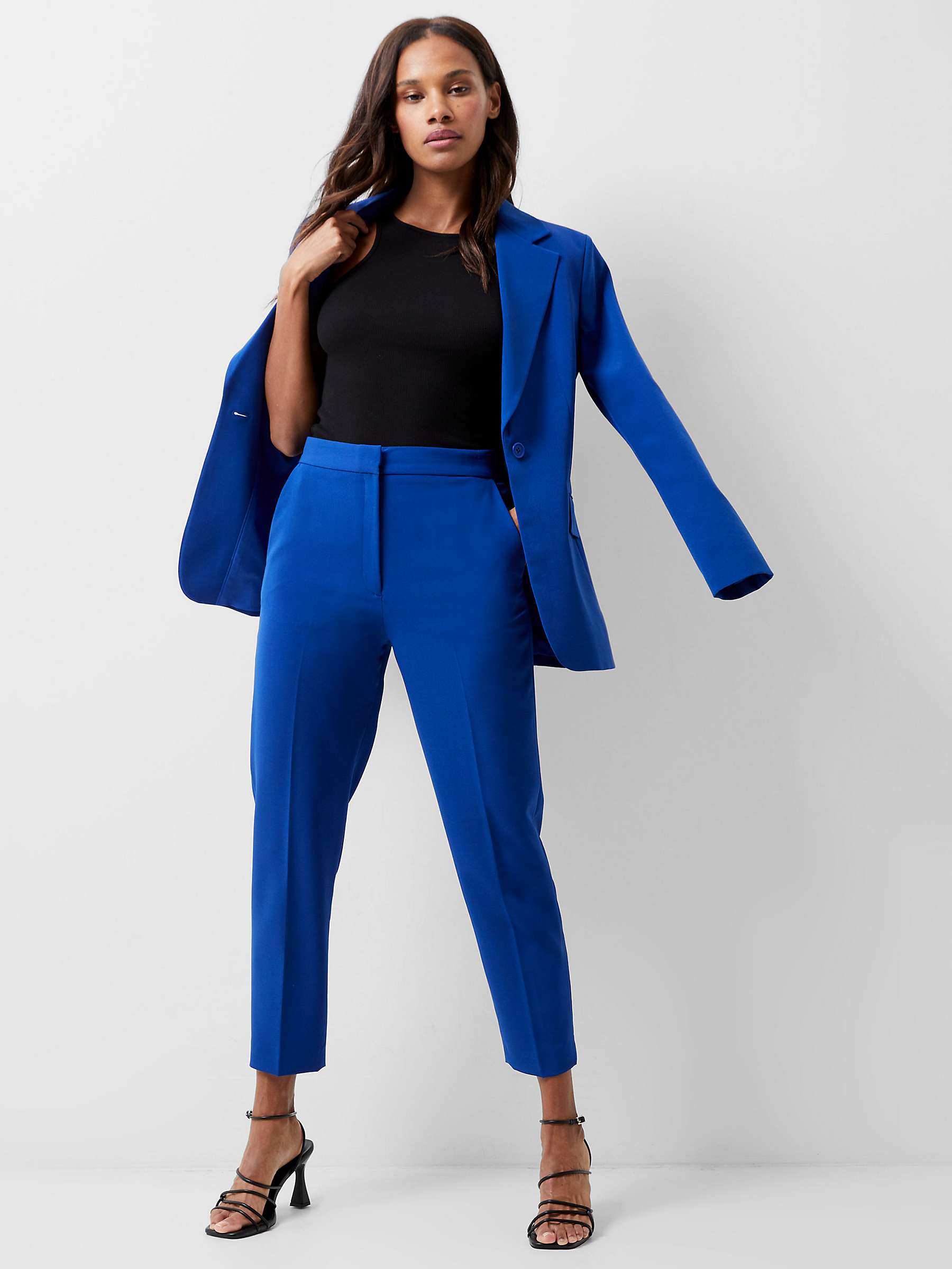 Buy French Connection Echo Tapered Cropped Trousers, Cobalt Blue Online at johnlewis.com