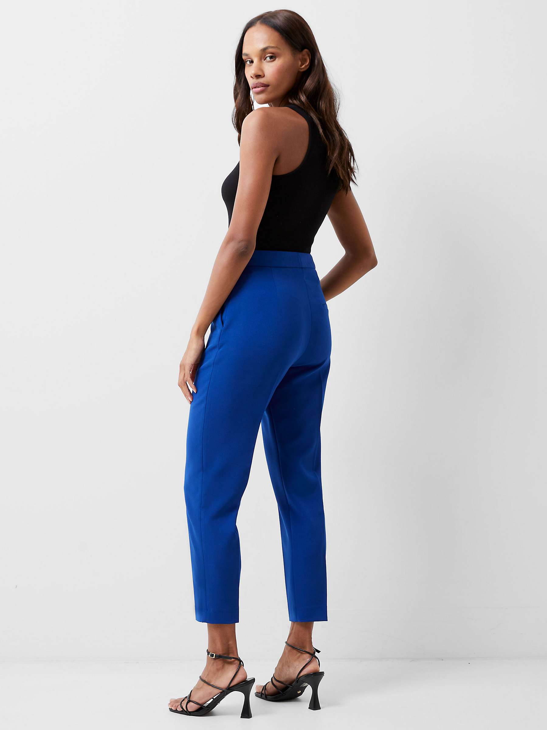 Buy French Connection Echo Tapered Cropped Trousers, Cobalt Blue Online at johnlewis.com