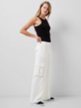 French Connection Wide Leg Combat Trousers, Summer White