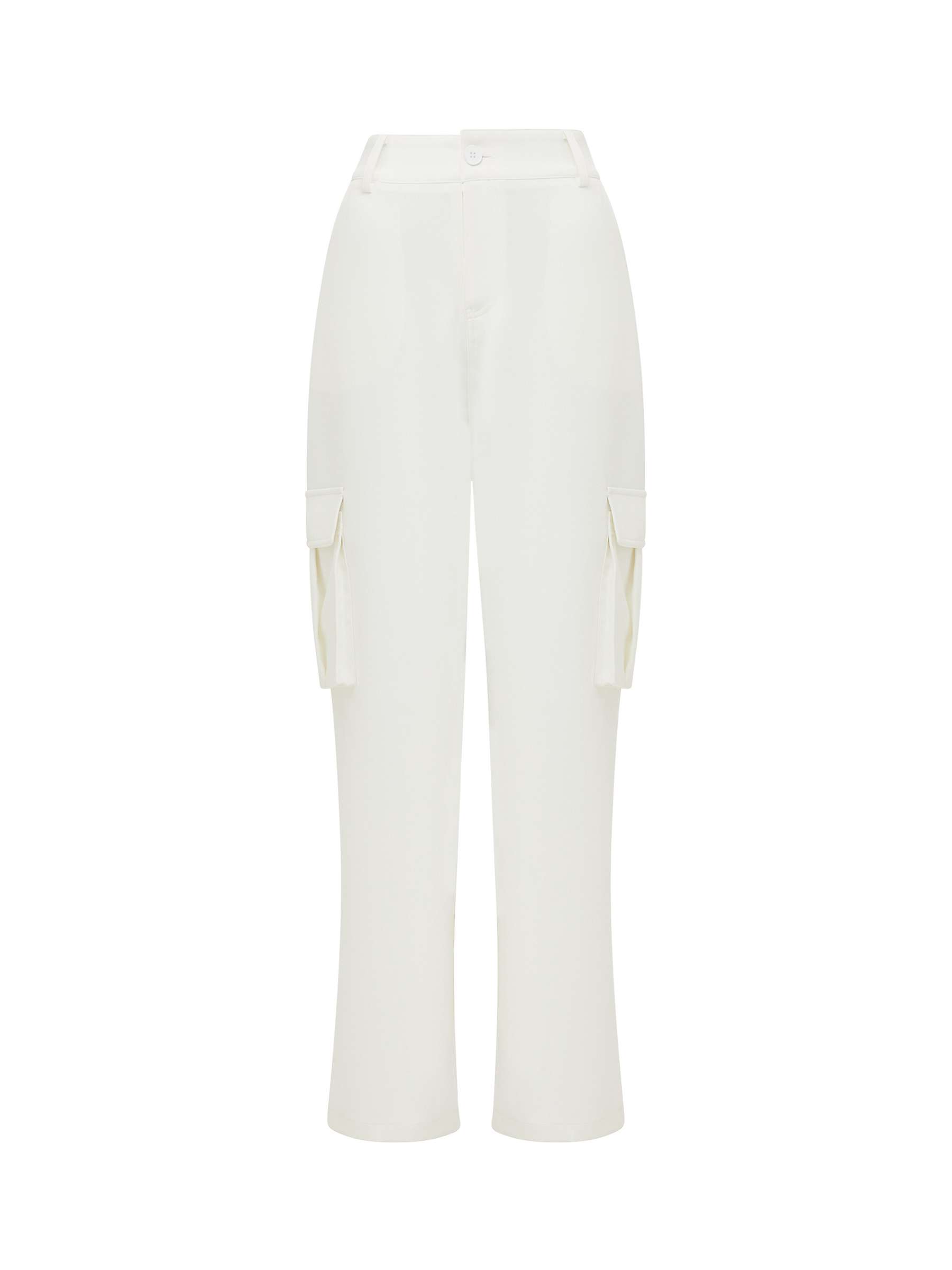 Buy French Connection Wide Leg Combat Trousers, Summer White Online at johnlewis.com