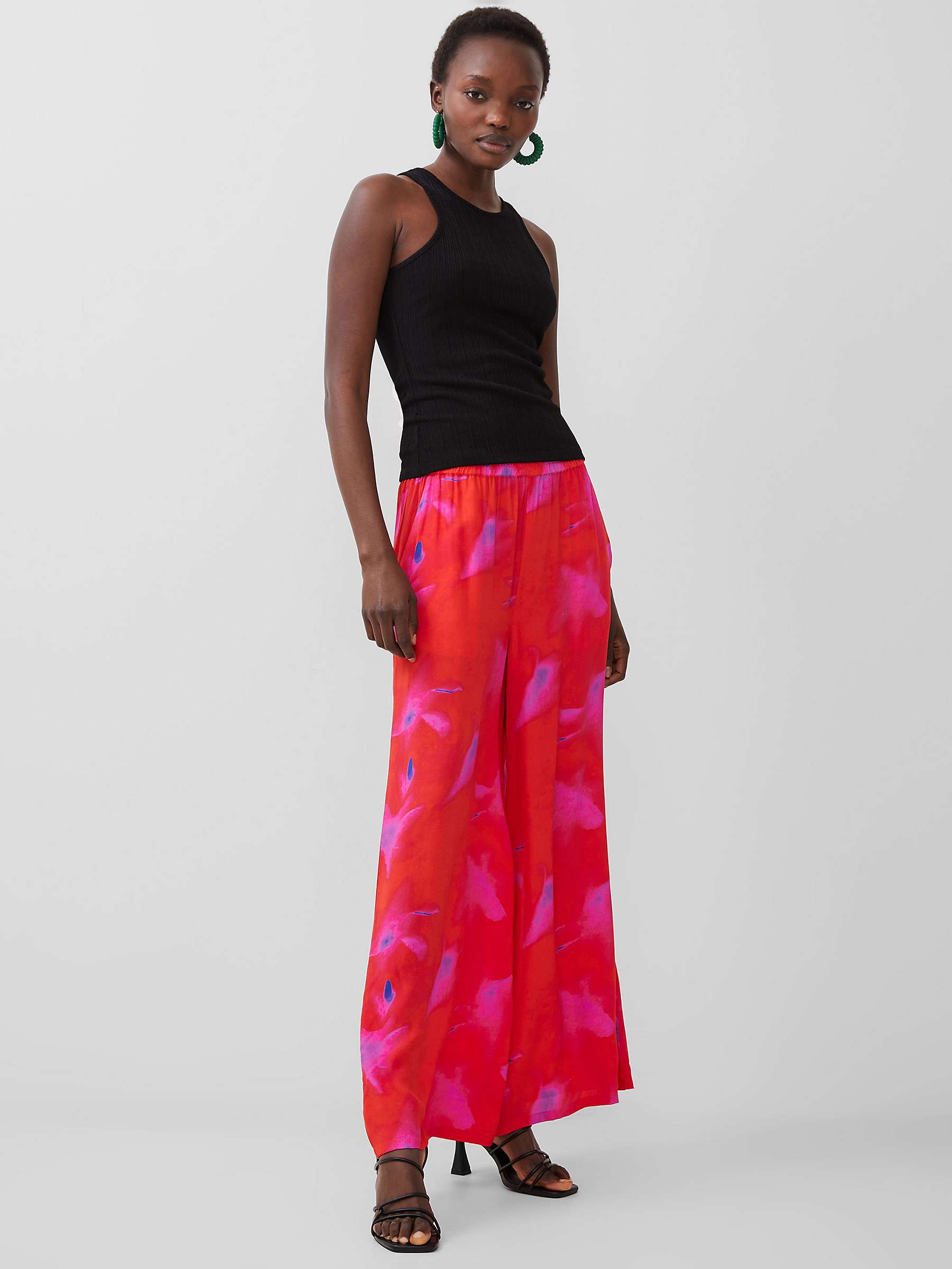 Buy French Connection Christy Delphine Trousers, Raspberry Sor/Aurora Online at johnlewis.com