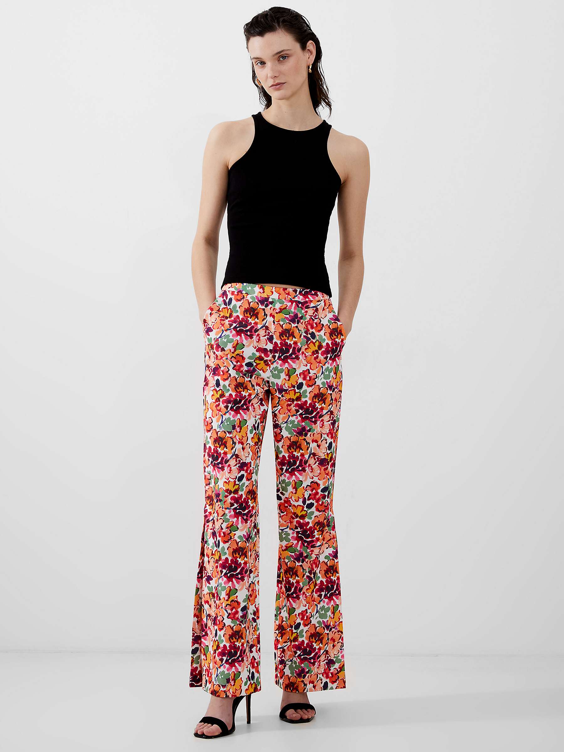 Buy French Connection Brenna Harrie Trousers, Melon Online at johnlewis.com