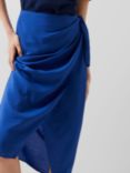 French Connection Faron Drape Skirt, Cobalt Blue