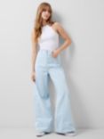 French Connection Hadley Ateena Twill Trousers, Blue Mist