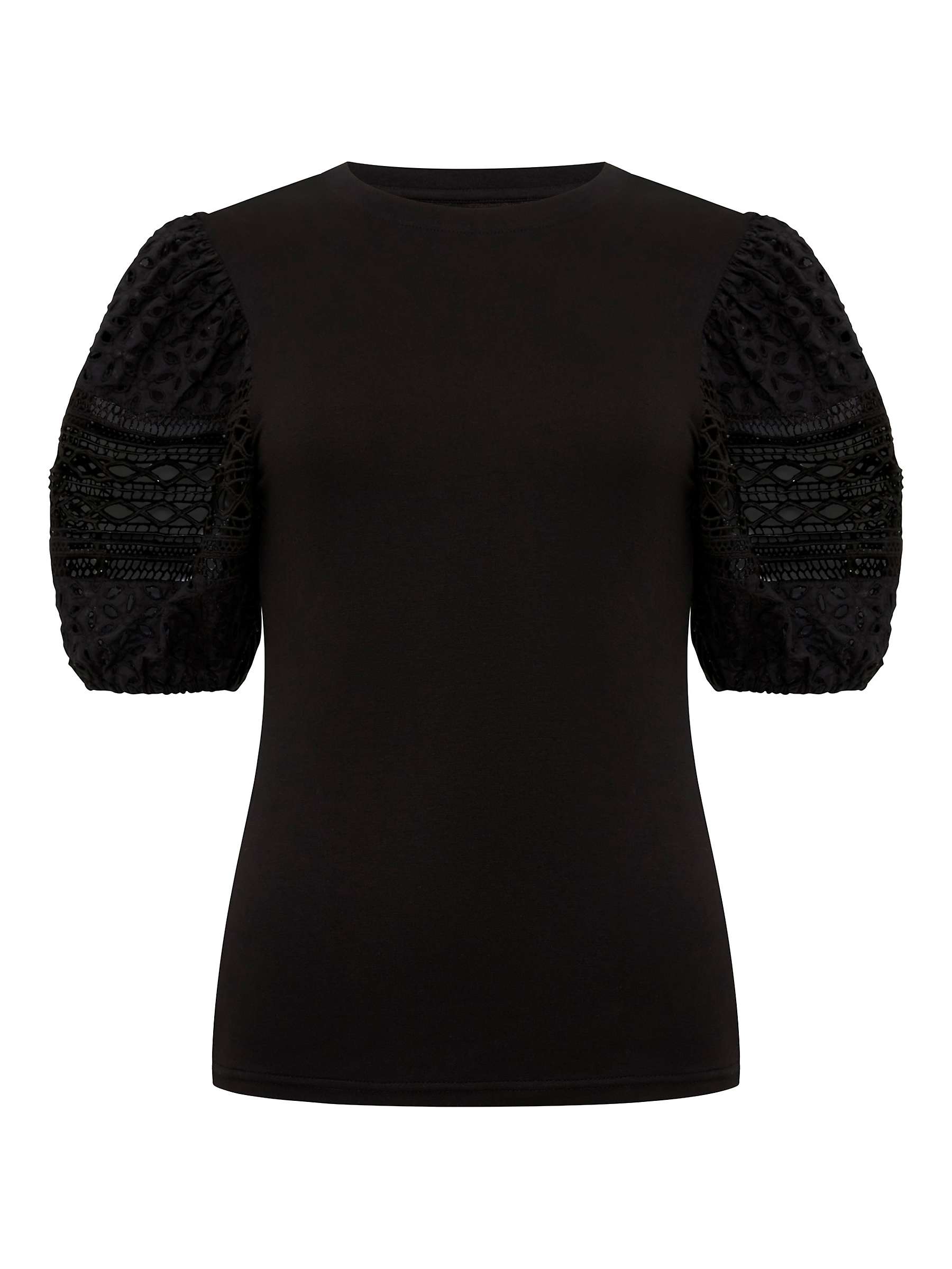 Buy French Connection Rosana Anges Embroidered Sleeve T-Shirt Online at johnlewis.com
