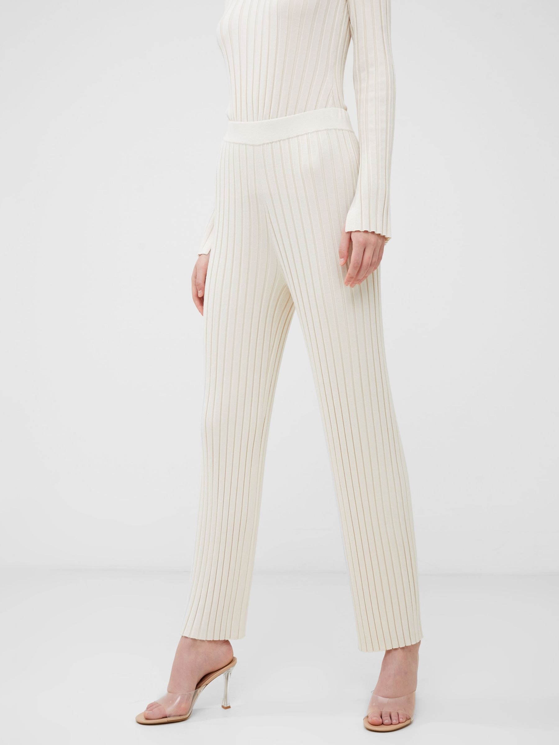 Buy French Connection Minar Pleated Trousers, Classic Cream Online at johnlewis.com