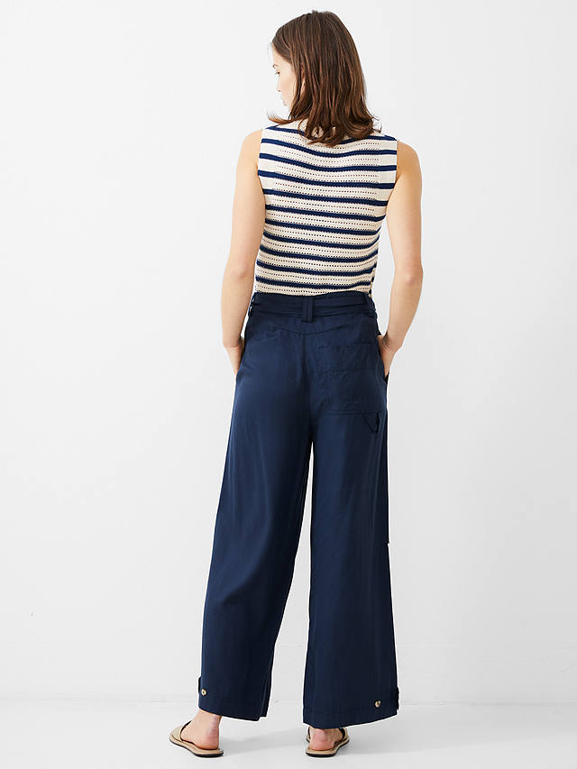 French Connection Elkie Wide Leg Trousers, Marine