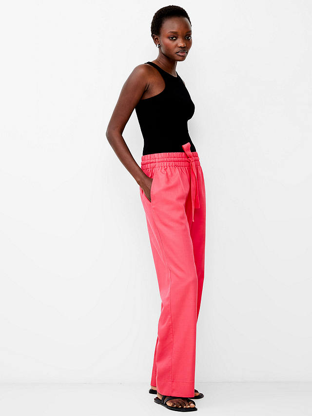 French Connection Bodie Cotton Blend Trousers, Azalea              