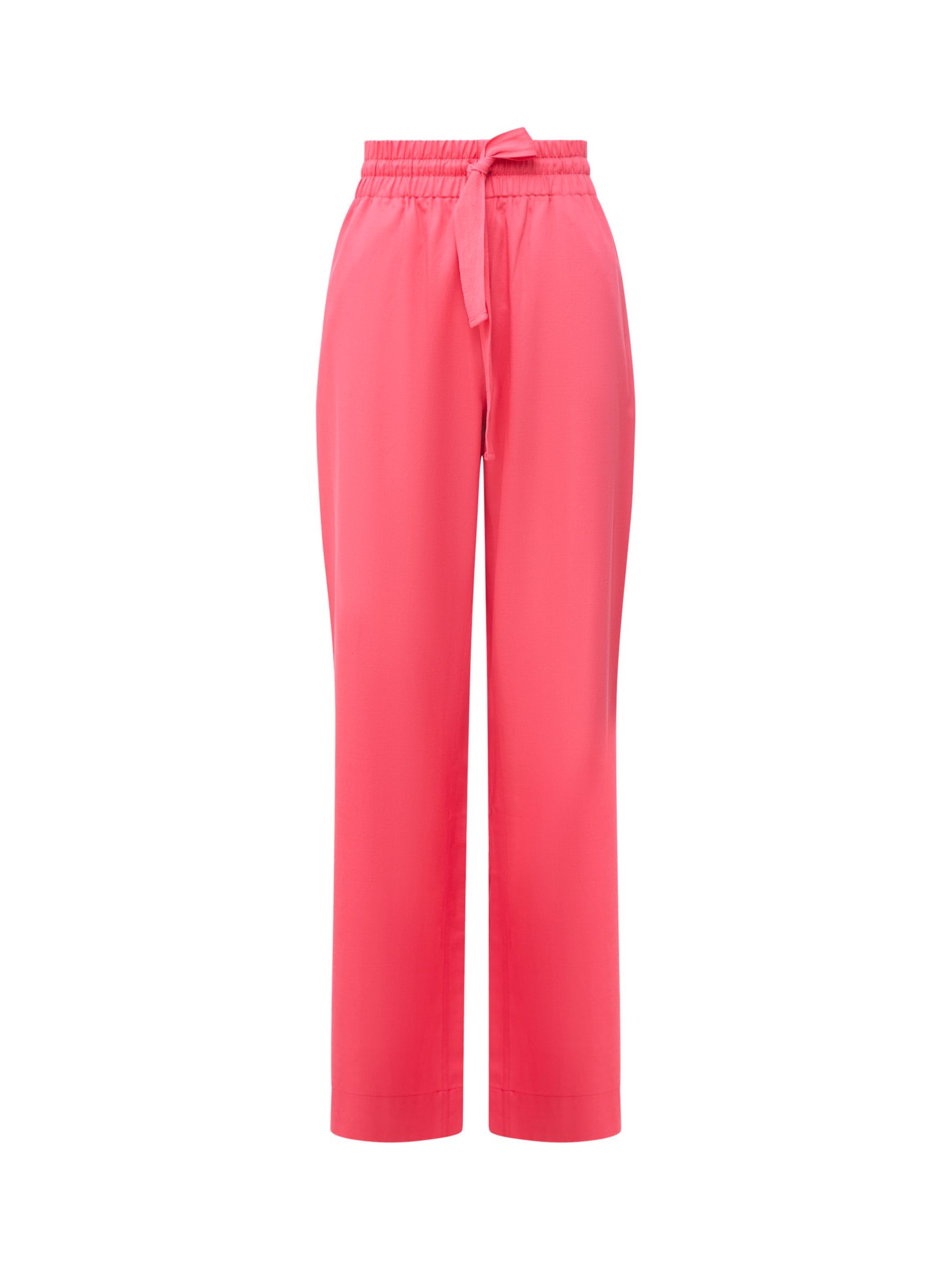 French Connection Bodie Cotton Blend Trousers, Azalea, S