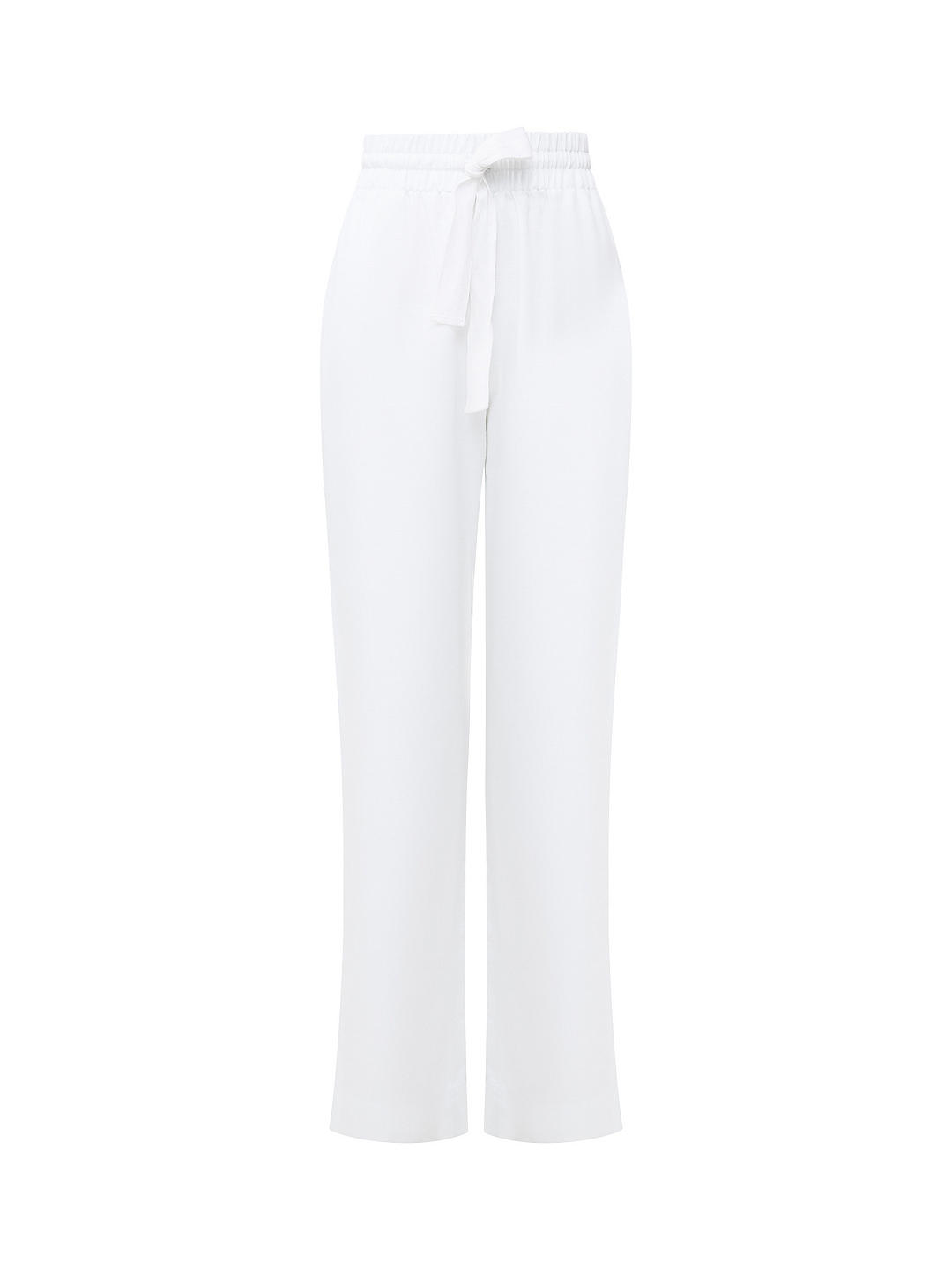 French Connection Bodie Cotton Blend Trousers, Linen White         
