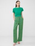 French Connection Carmen Crepe Trousers, Jelly Bean/Wasabi