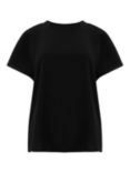 French Connection Light Crepe Crew Neck Top, Black