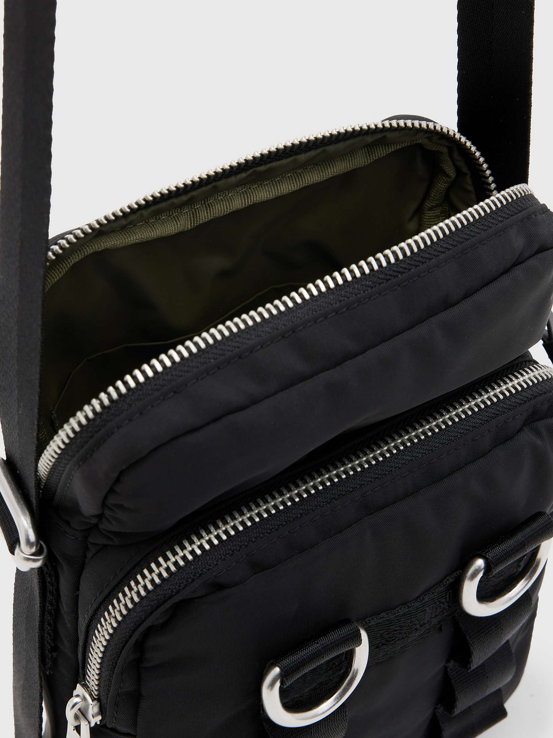 Buy AllSaints Steppe Crossbody Bag, Black Online at johnlewis.com