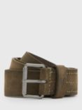 AllSaints Bram Suede Belt, Green