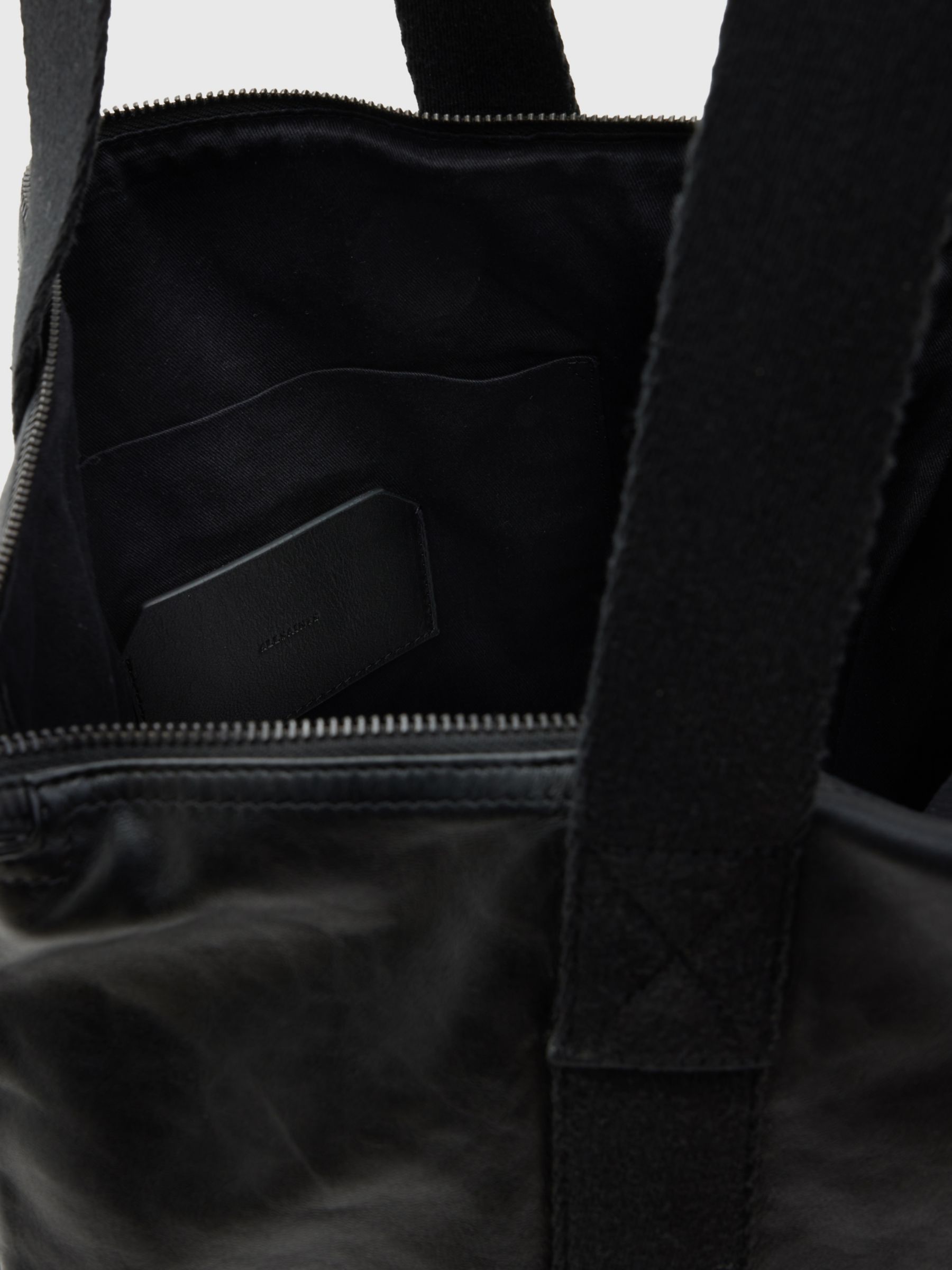 AllSaints Afan Tote Bag, Black at John Lewis & Partners